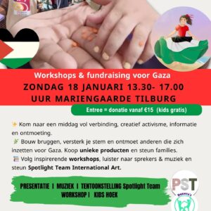 Workshops & fundraising Gaza zondag 18 januari